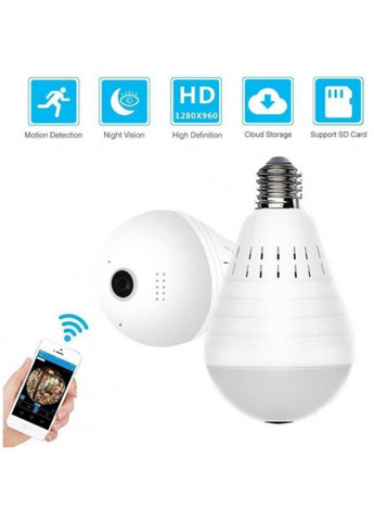 Панорамна Wi-Fi IP камера 360 ° лампочка EC75B-P12 No Brand (332634630)