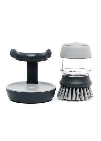 Универсальная щетка для мытья посуды с дозатором на подставке No Brand (370381443)