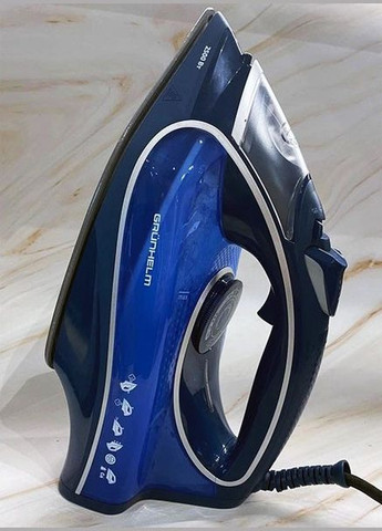 Гладильный паровой утюг EI9501C с керамическим покрытием для глажки одежды Синий 2500 Вт Grunhelm (297330827)