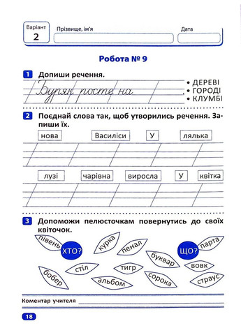 Индивидуальные роботы. Украинский язык. 1 класс Торсінг (370056907)