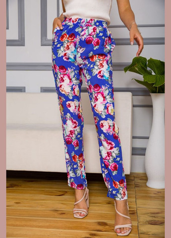 Женские брюки на резинке, мятного цвета с узором, Ager (317454692)