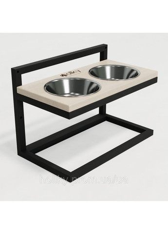 Миски на регулируемой подставке для средних собак Flex M (2×0.85 л) FM-422530-BLWH Hollky (365652748)