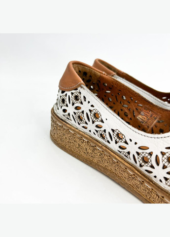 Белые мокасины (р) кожа 0-1-1-7436-1 Allist