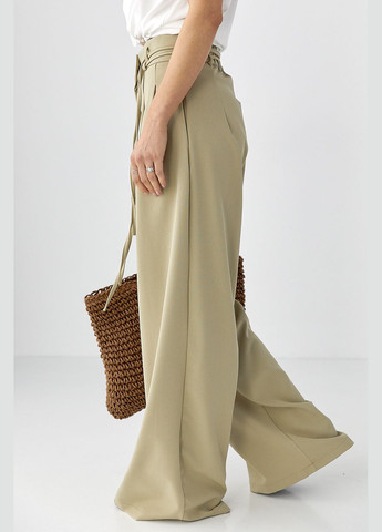 Класичні штани-палаццо зі складками Lurex (328633547)