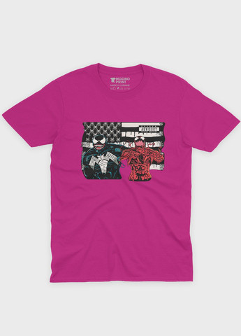 Розовая демисезонная футболка для девочки с принтом супервора - веном (ts001-1-fuxj-006-013-016-g) Modno
