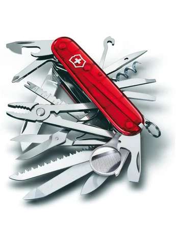 Нож Swisschamp 91мм, 33 функции, красный полупрозрачный Victorinox (385889733)
