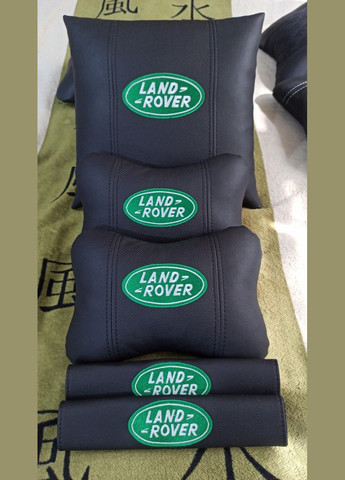 Автомобильная подушка-подголовник черная Range Rover — 112 Land Rover (340489805)