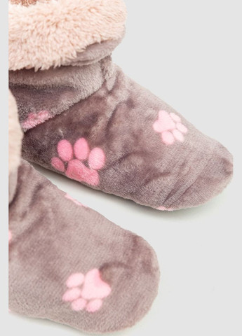 Розовые тапочки-сапожки домашние плюшевые Ager