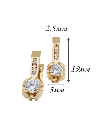 Золотые серьги с цирконием SOVA 2191559101-1с SOVA jewelry house (354700195)