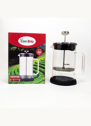 Стильний скляний чайник для заварювання CB-5980 800 мл, Заварочник KA-120 для кухні Con Brio (349512071)