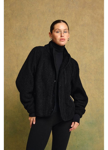 Женский бомбер оверсайз на флисе MonCher на кнопках (364864200)