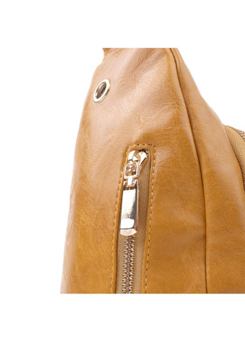 Яркая женская сумка с одной лямкой через плечо из гладкой экокожи желтый 22769 Vintage (335032771)