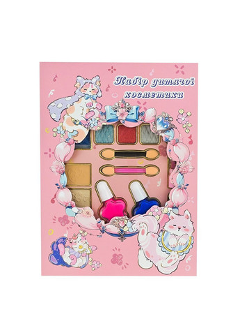 Детский набор для маникюра и макияжа с палеткой, в ассортименте - No Brand VQ002 (371928930)