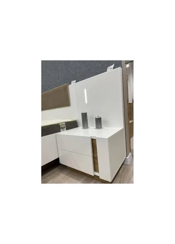 Тумбы прикроватные с подсветкой Арко/Arco с 4 ящиками 2S/60 Белый глянец/дуб грандсон Ш60xВ102 см. Perfect Home (374976576)