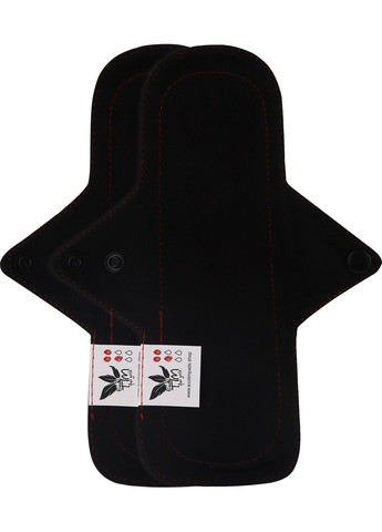 Многоразовая прокладка для менструации Нормал, 3 капли, 2 шт., черная 2шт (1398057-31338835) Ecotim for girls (368648428)