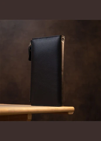 Класичний гаманець-клатч 19373 Чорний st leather (341258731)