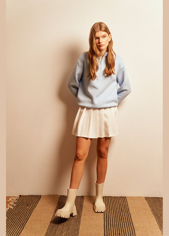 Кремовая повседневная однотонная юбка однотонная женская ctm wtc02304 бежевый shop (2000989912514) LAWA