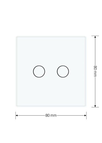 Розумний сенсорний ZigBee вимикач 2 сенсора білий скло (VL-C702Z-11) Livolo (370970661)