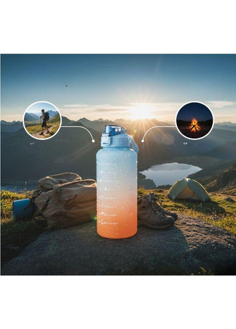 Стильная пластиковая бутылка SPORT для воды. Голубая матовая No Brand (296101729)