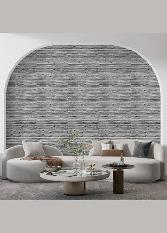 Самоклеюча 3D панель під дерево кольору зебри 19600x700x3мм SW-00001475 Sticker Wall (300242314)