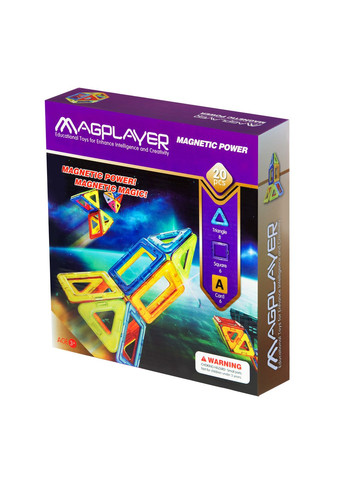 Конструктор магнітний 20 од. (MPA-20) MagPlayer (314932540)