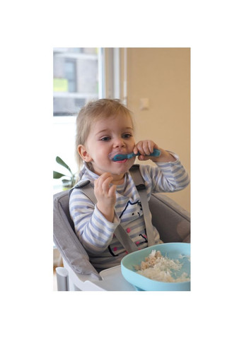 Ложка силиконовая 8+ синий, арт. 913426 Beaba (369165294)