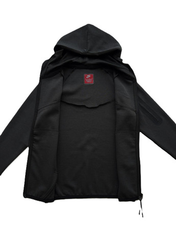 Спортивний костюм без утеплення Tech толстовка на змійці (зіпка) і штани-джогери чорний No Brand (371810100)