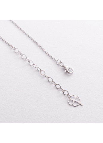 Серебряное колье Клевер (оникс) 181336 50 50 Oniks (349758565)