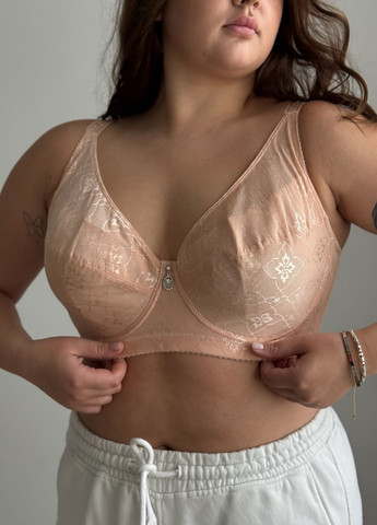 Бежевий мереживний бюстгальтер колекції «зваба» VIDCHUY