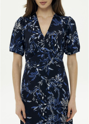 Комбинированное платье 1600282507al синий Alvo