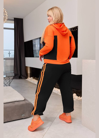 Жіночий костюм двійка колір помаранчевий-чорний р.58/60 453126 New Trend (285711029)