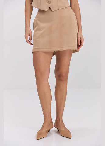 Жіночі шорти-спідниця з чорної замші Arjen (324392505)