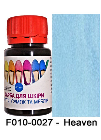 Фарба поліуретанова (водна) для шкіряних виробів 40 мл. Heaven (Яскраво-блакитний) Dr.Leather (282311606)