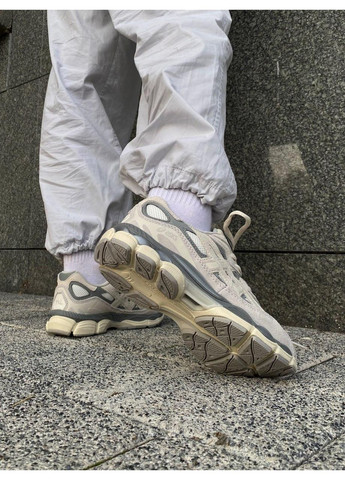 Серые демисезонные кроссовки мужские asics gel-nyc grey beige асикс гель нюк No Brand