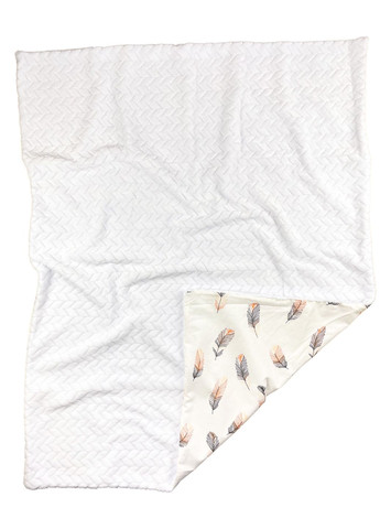 Плед 100х80 см №27 Перья розовые Mommy Bag (335081858)