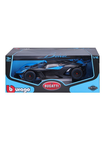 Автомодель – Bugatti Bolide (черно-синий, 1:18) Bburago (368834680)