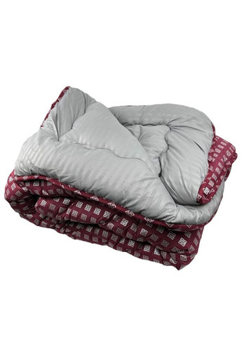 Одеяло двуспальное закрытое Квадрат 20402 175х215 см бордовое Arda (328391721)