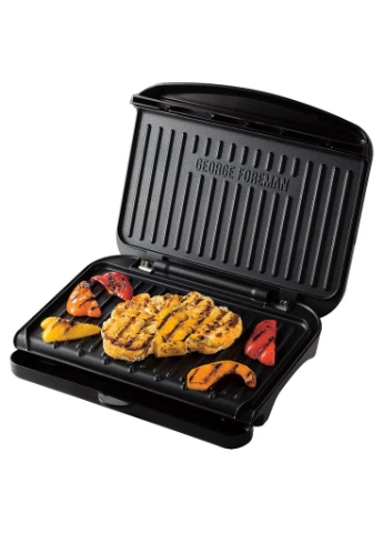 Гриль George Foreman прижимной Fit Grill средний 1630Вт, 1 температурный режим, пластиковый корпус, черный Russell Hobbs (381190756)
