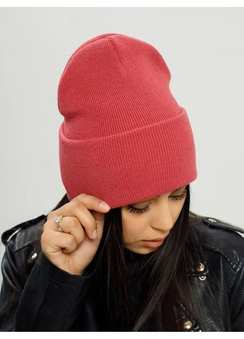 Молодежная двухслойная шапка бини лонг No Brand Шапка біні лонг лопата (362411548)