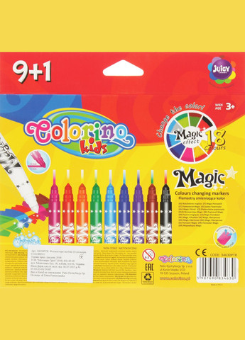 Фломастеры Magic, 18 цветов, 9 шт. () Colorino 34630PTR (331860641)
