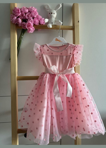 Розовое платье для девочки цвет розовый 10731 No Brand (322503097)
