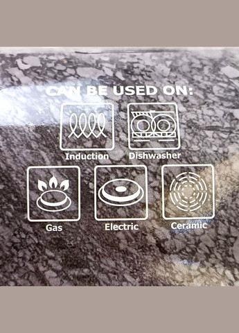 Сковорода 28 см з антипригарним покриттям Grey marble для індукції та газу Kamille (303211731)