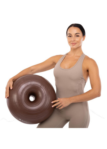 Фитбол мяч для баланса Пончик сатин Коричневый (диаметр 45 см) LB7053-01 Bloom (367617782)