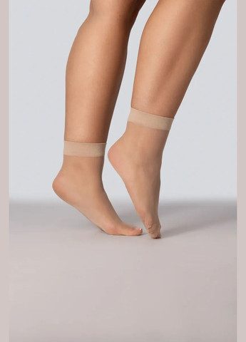 Світло-бежеві жіночі шкарпетки великого розміру Mona однотонні (322691809)