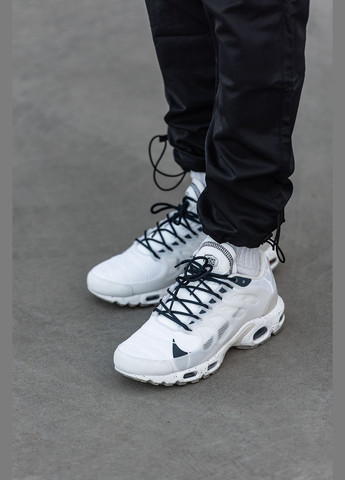 Белые демисезонные кроссовки мужские nike air max tn plus terrascape white | найк аир макс тн плюс белые No Brand
