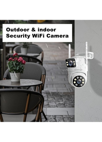 Зовнішня Wi-Fi IP-камера SZSINOCAM 720P з подвійним об’єктивом, кольоровим нічним баченням, AI-відстеженням руху China (351855038)