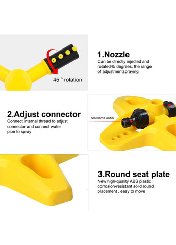 Розпилювач спринклер автоматичний для поливу води на 360° MOES (368788660)
