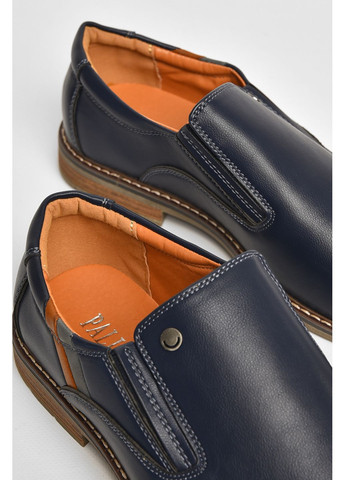 Синие джинсовые туфли мужские темно-синего цвета Let's Shop на резинке