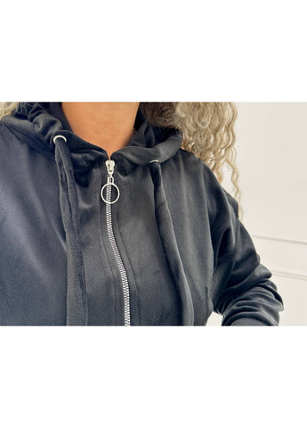 Спортивний костюм з велюру з капюшоном та змійкою DK/DL Мода без кордонів (353827600)