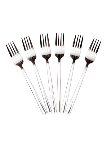 Набір столових виделок 6 штук з нержавіючої сталі 20.5 (см) Срібло HP-8-23 Ding Lanfang (369143199)